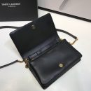 [REP 1:1] Saint Laurent Angie Patent Handbag Black For Women 8.6in/22cm YSL