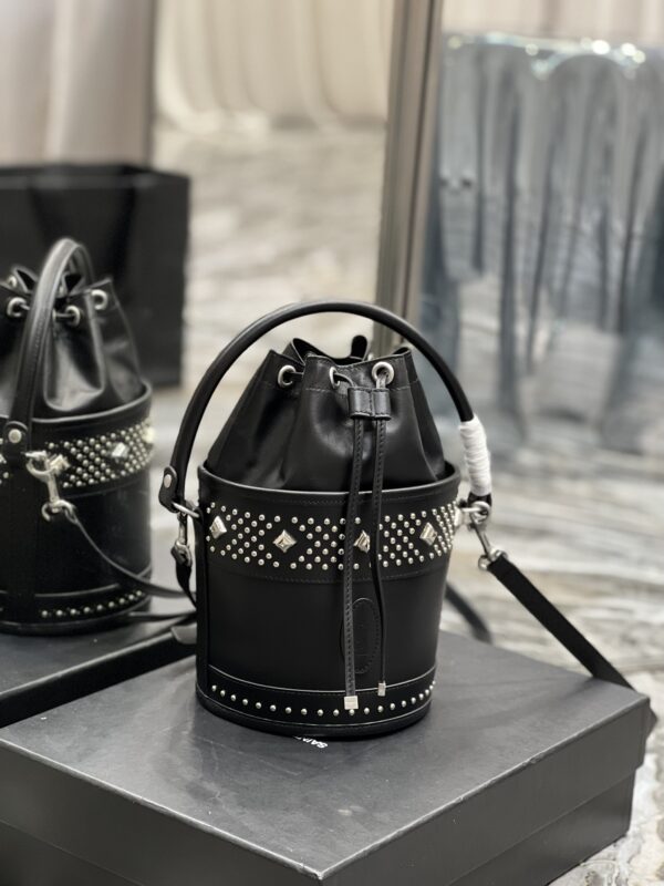 [REP 1:1] Saint Laurent Bahia Small Bucket Bag Black For Women 10.2in/25cm YSL 685628AAAEF1077