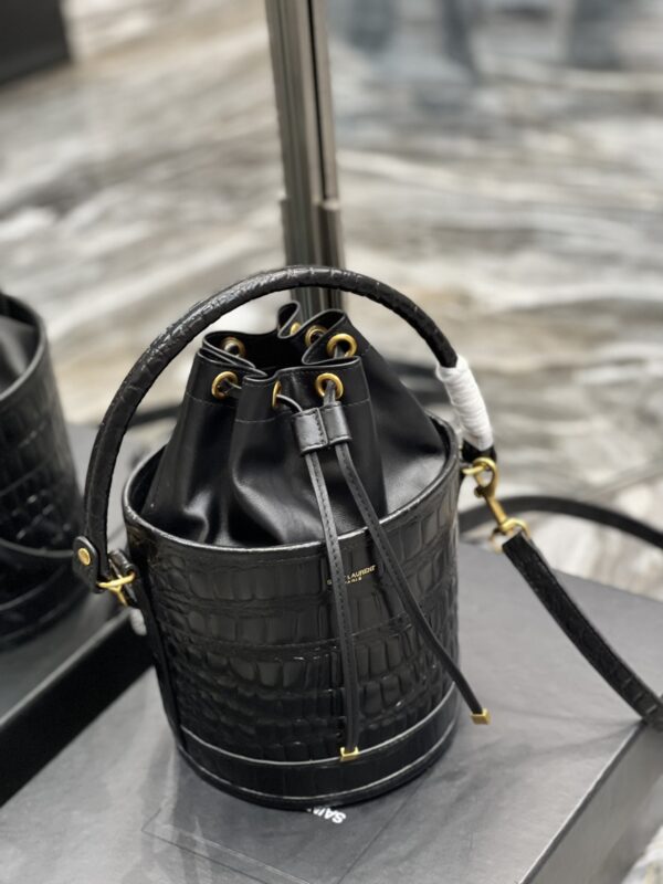 [REP 1:1] Saint Laurent Bahia Small Bucket Bag Black For Women 10.2in/25cm YSL 6867332US3W1000