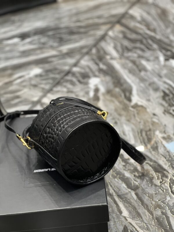 [REP 1:1] Saint Laurent Bahia Small Bucket Bag Black For Women 10.2in/25cm YSL 6867332US3W1000