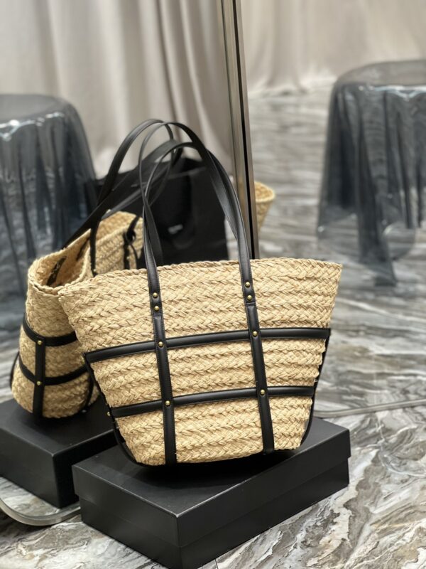 [REP 1:1] Saint Laurent Beatrix Panier Cut Out Beige For Women, Women's Bags 16.9in/43cm YSL