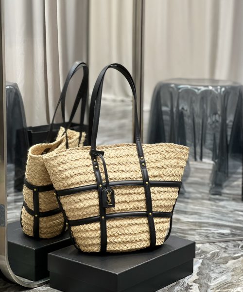 [REP 1:1] Saint Laurent Beatrix Panier Cut Out Beige For Women, Women's Bags 16.9in/43cm YSL