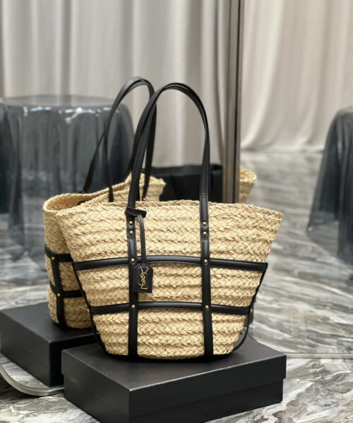 [REP 1:1] Saint Laurent Beatrix Panier Cut Out Beige For Women, Women's Bags 16.9in/43cm YSL