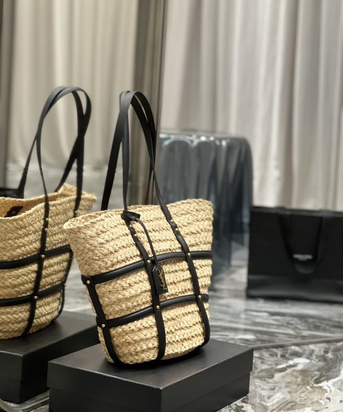 [REP 1:1] Saint Laurent Beatrix Panier Cut Out Beige For Women, Women's Bags 16.9in/43cm YSL