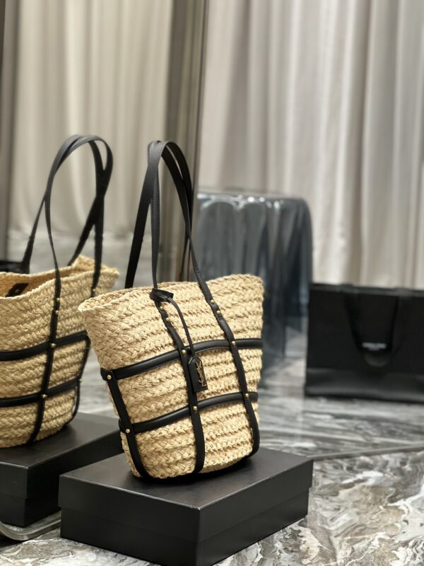 [REP 1:1] Saint Laurent Beatrix Panier Cut Out Beige For Women, Women's Bags 16.9in/43cm YSL