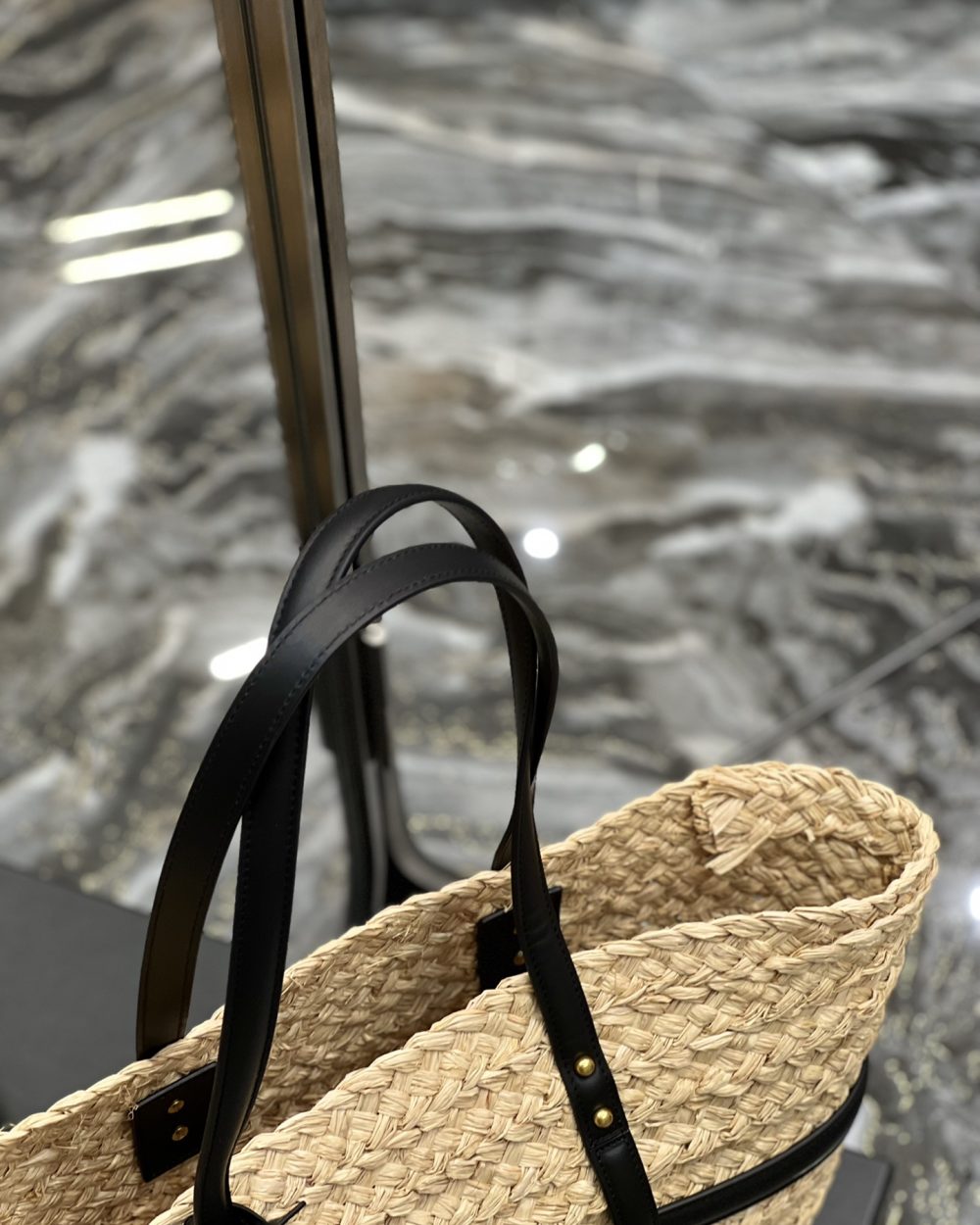 [REP 1:1] Saint Laurent Beatrix Panier Cut Out Beige For Women, Women's Bags 16.9in/43cm YSL