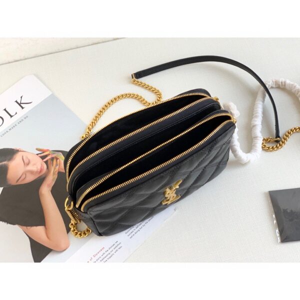 [REP 1:1] Saint Laurent Becky Crossbody Bag Black For Women 7in/18cm YSL P00533588