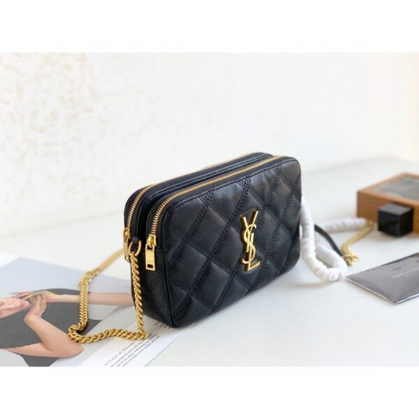 [REP 1:1] Saint Laurent Becky Crossbody Bag Black For Women 7in/18cm YSL P00533588