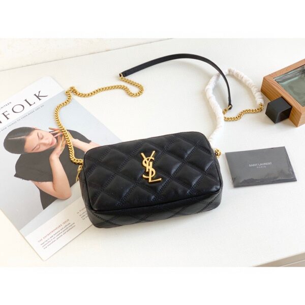 [REP 1:1] Saint Laurent Becky Crossbody Bag Black For Women 7in/18cm YSL P00533588