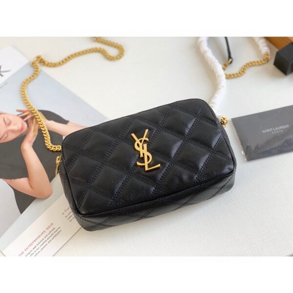 [REP 1:1] Saint Laurent Becky Crossbody Bag Black For Women 7in/18cm YSL P00533588