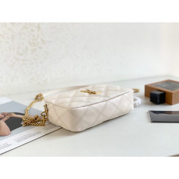 [REP 1:1] Saint Laurent Becky Crossbody Bag White For Women 7in/18cm YSL P00555149