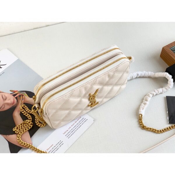 [REP 1:1] Saint Laurent Becky Crossbody Bag White For Women 7in/18cm YSL P00555149