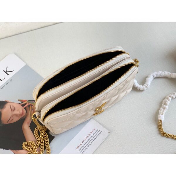 [REP 1:1] Saint Laurent Becky Crossbody Bag White For Women 7in/18cm YSL P00555149