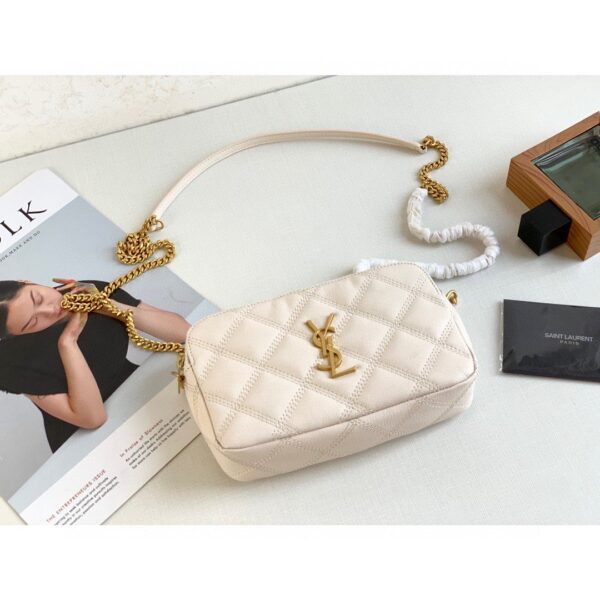 [REP 1:1] Saint Laurent Becky Crossbody Bag White For Women 7in/18cm YSL P00555149