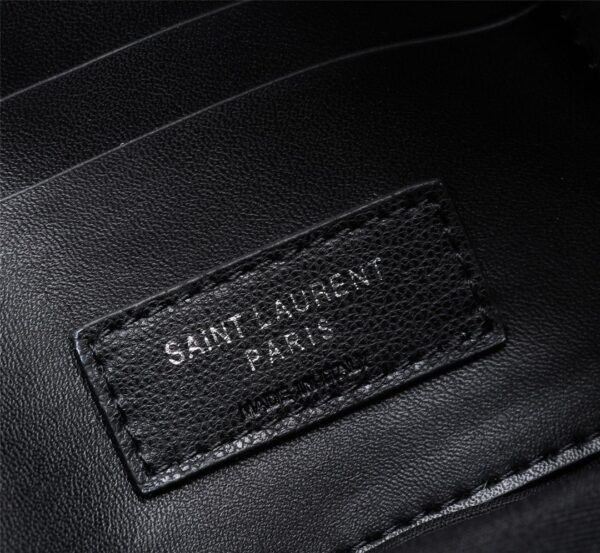 [REP 1:1] Saint Laurent Becky Double-Zip Pouch Black For Women 7.5in/19cm YSL