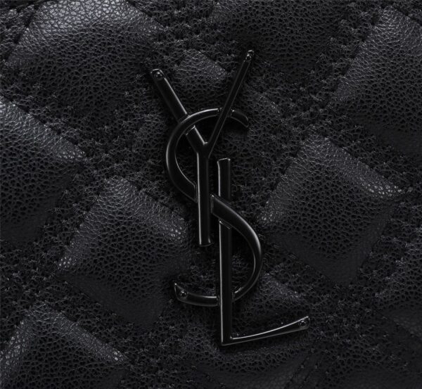 [REP 1:1] Saint Laurent Becky Double-Zip Pouch Black For Women 7.5in/19cm YSL