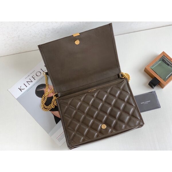 [REP 1:1] Saint Laurent Becky Small Shoulder Bag Brown For Women 10.5in/27cm YSL
