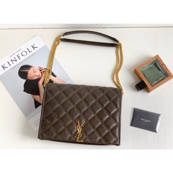 [REP 1:1] Saint Laurent Becky Small Shoulder Bag Brown For Women 10.5in/27cm YSL