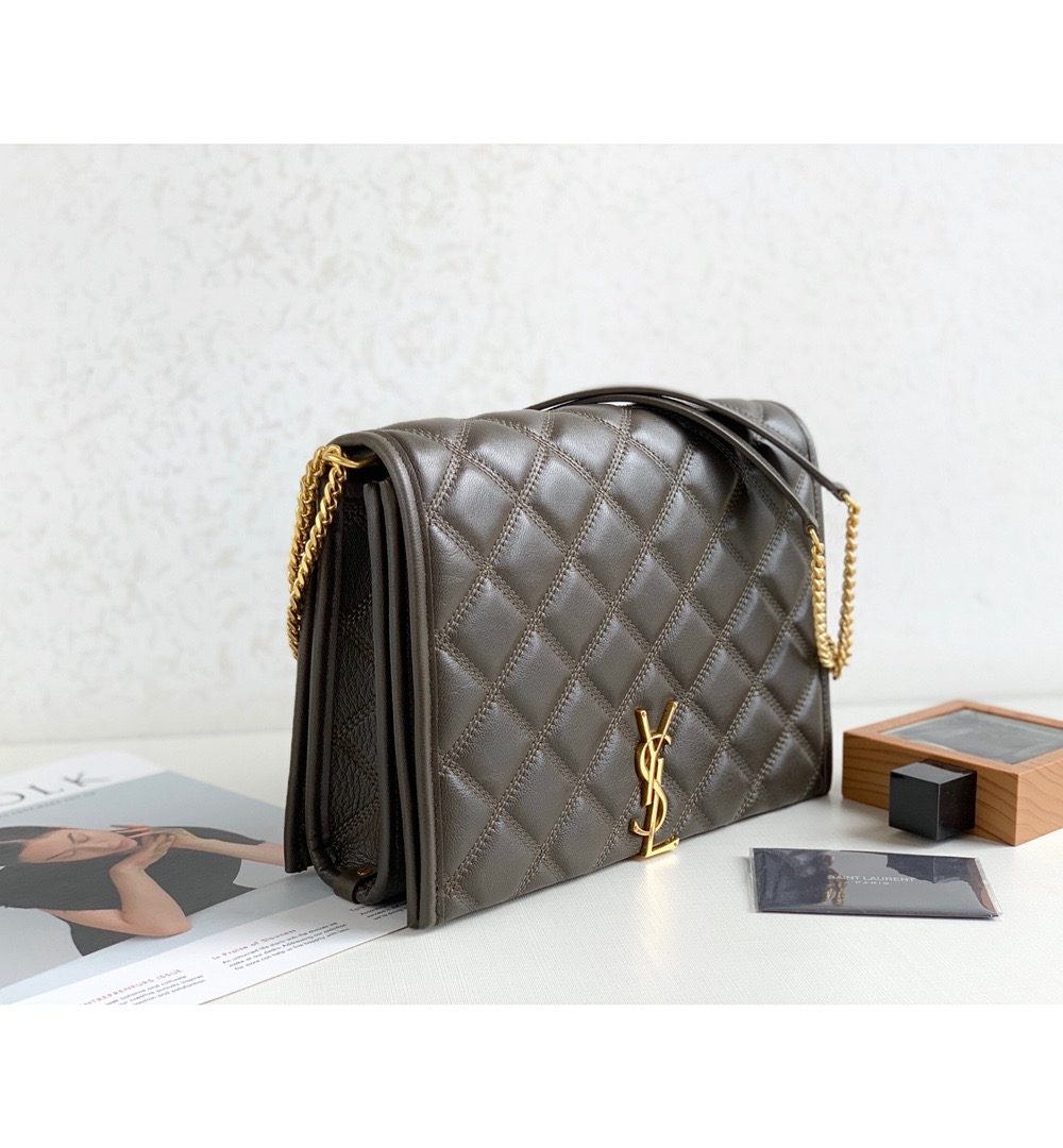 [REP 1:1] Saint Laurent Becky Small Shoulder Bag Brown For Women 10.5in/27cm YSL