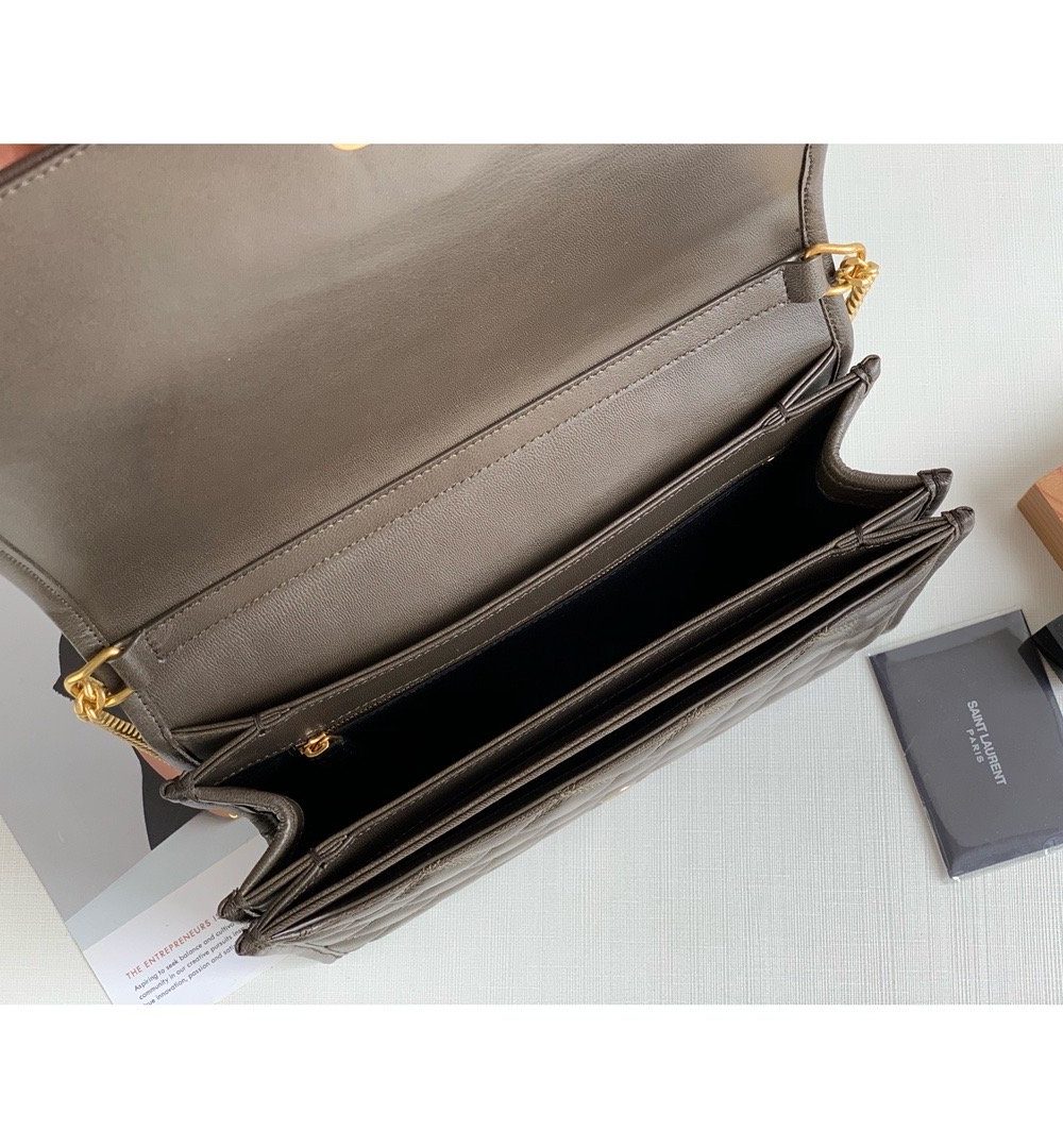 [REP 1:1] Saint Laurent Becky Small Shoulder Bag Brown For Women 10.5in/27cm YSL