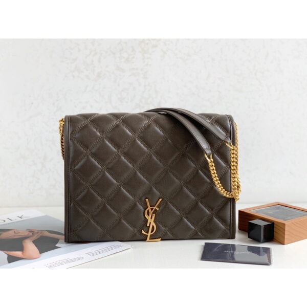 [REP 1:1] Saint Laurent Becky Small Shoulder Bag Brown For Women 10.5in/27cm YSL