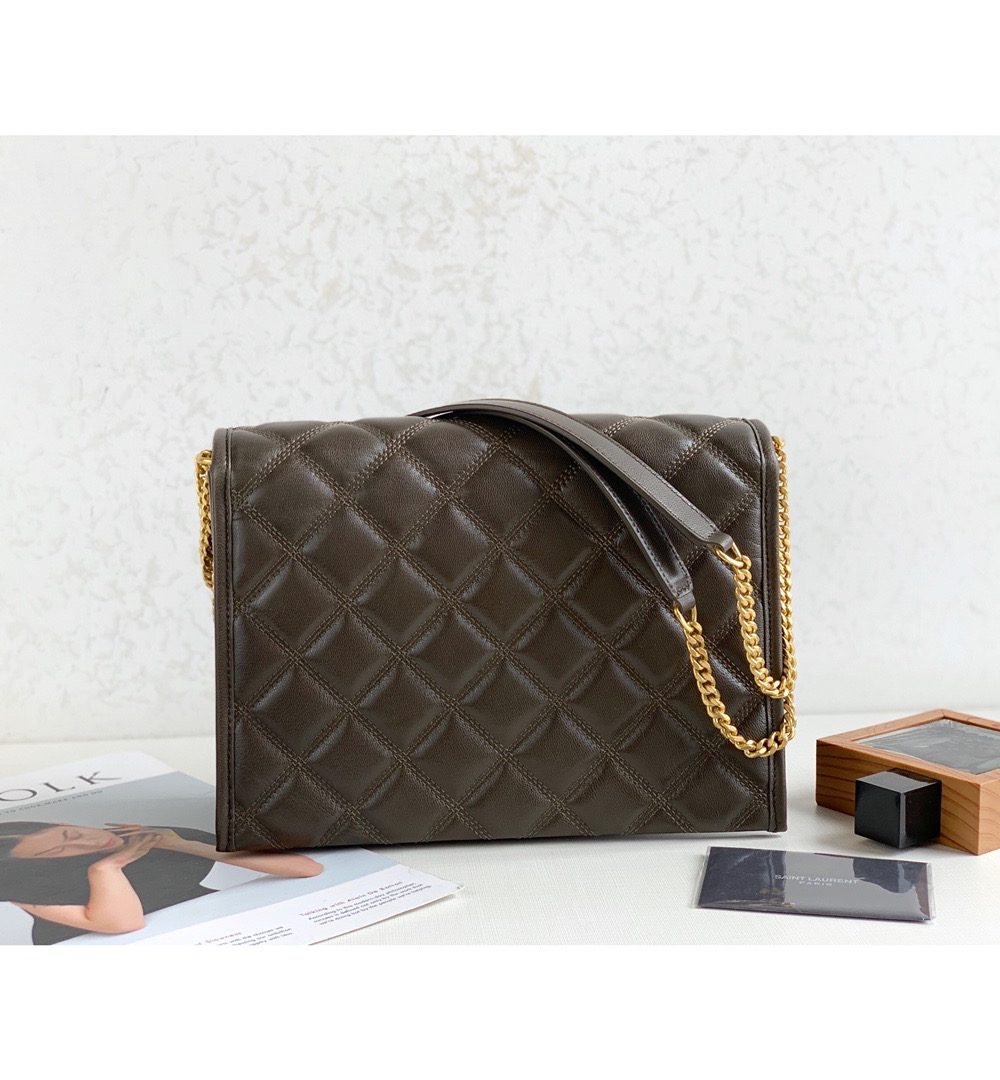 [REP 1:1] Saint Laurent Becky Small Shoulder Bag Brown For Women 10.5in/27cm YSL