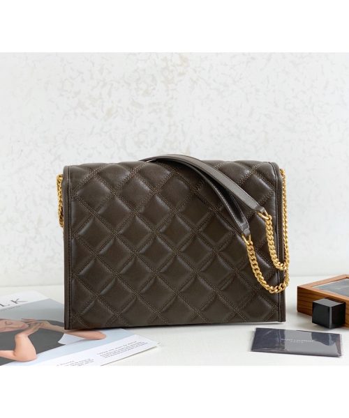 [REP 1:1] Saint Laurent Becky Small Shoulder Bag Brown For Women 10.5in/27cm YSL