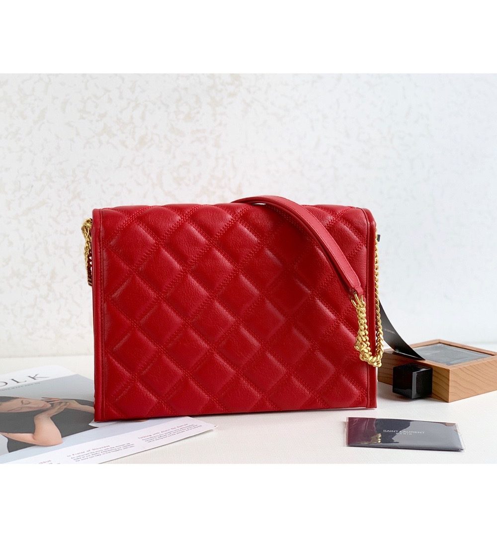 [REP 1:1] Saint Laurent Becky Small Shoulder Bag Red For Women 10.5in/27cm YSL