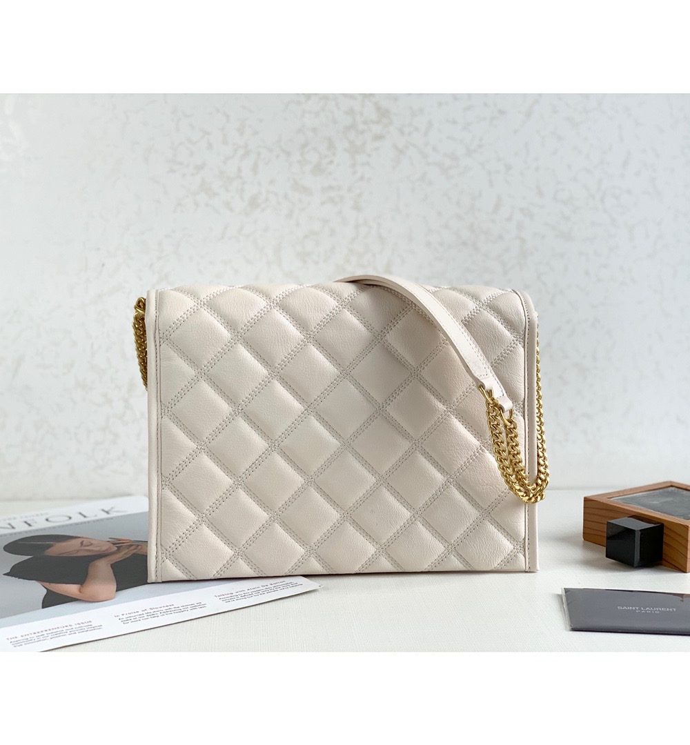 [REP 1:1] Saint Laurent Becky Small Shoulder Bag White For Women 10.5in/27cm YSL