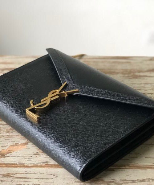 [REP 1:1] Saint Laurent Cassandra Flap-Front Crossbody Bag Black For Women 8.7in/22cm YSL