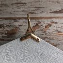 [REP 1:1] Saint Laurent Cassandra Flap-Front Crossbody Bag White For Women 8.7in/22cm YSL