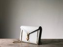 [REP 1:1] Saint Laurent Cassandra Flap-Front Crossbody Bag White For Women 8.7in/22cm YSL