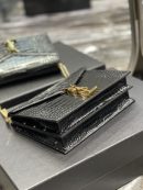 [REP 1:1] Saint Laurent Cassandra Medium Chain Bag Black For Women 8.6in/22cm YSL