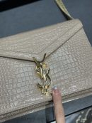 [REP 1:1] Saint Laurent Cassandra Medium Chain Bag Dark Beige In Grain De Poudre Embossed For Women 8.6in/22cm YSL 532750DND0J2721