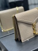 [REP 1:1] Saint Laurent Cassandra Medium Chain Bag Dark Beige In Grain De Poudre Embossed For Women 8.6in/22cm YSL 532750DND0J2721