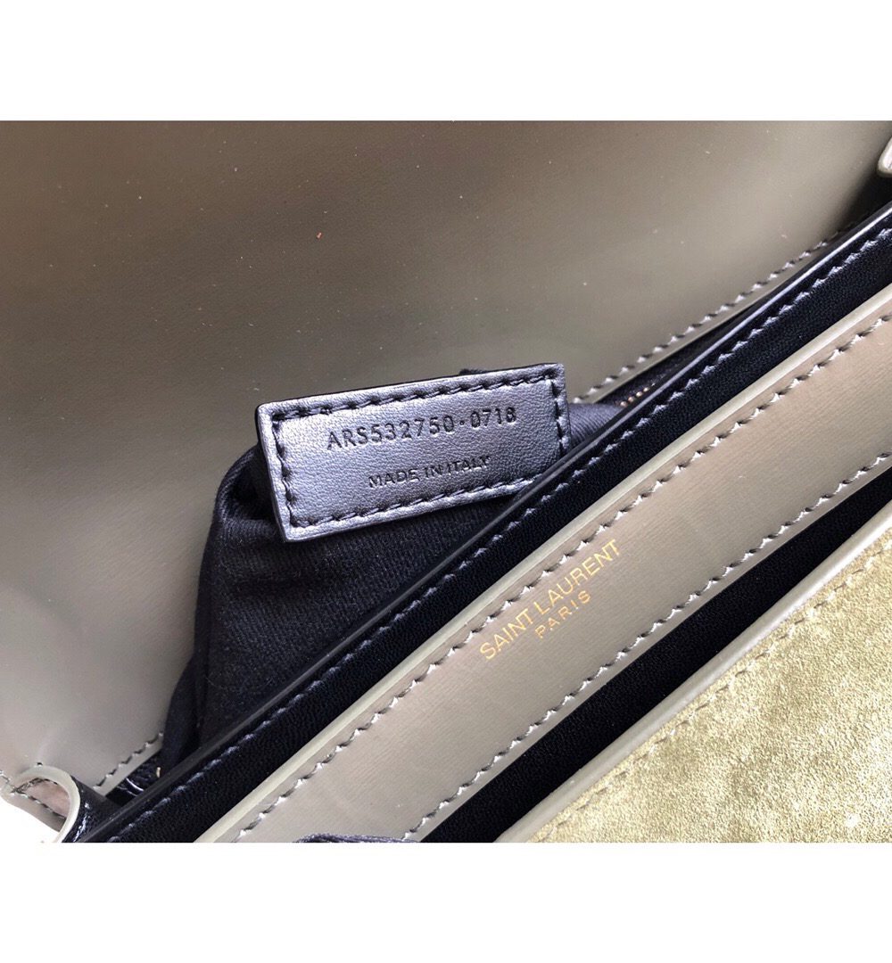 [REP 1:1] Saint Laurent Cassandra Medium Chain Bag In Box And Velvet Green For Women 8.6in/22cm YSL