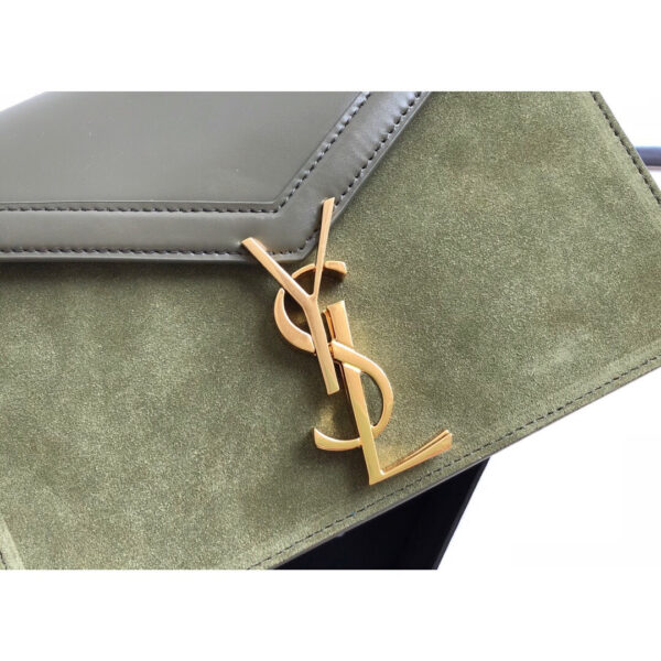 [REP 1:1] Saint Laurent Cassandra Medium Chain Bag In Box And Velvet Green For Women 8.6in/22cm YSL