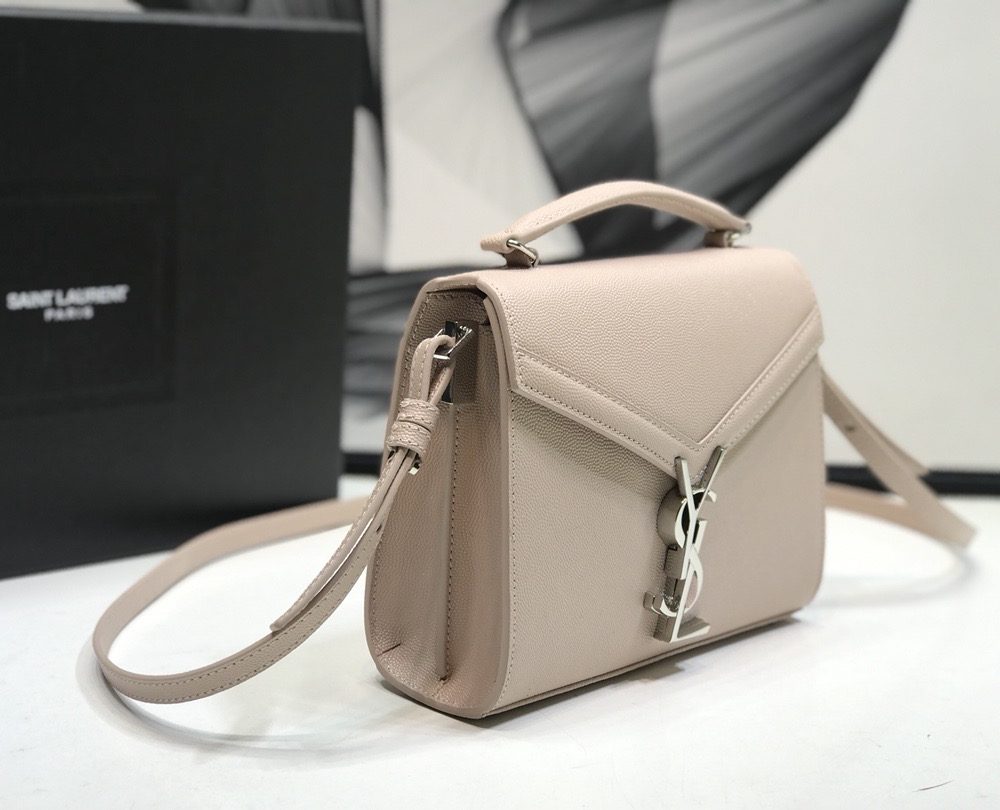 [REP 1:1] Saint Laurent Cassandra Medium Top Handle Bag Beige For Women 9.6in/24.5cm YSL
