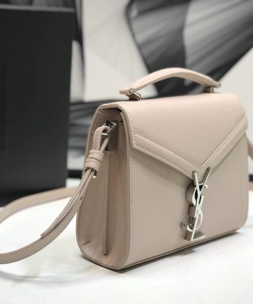 [REP 1:1] Saint Laurent Cassandra Medium Top Handle Bag Beige For Women 9.6in/24.5cm YSL