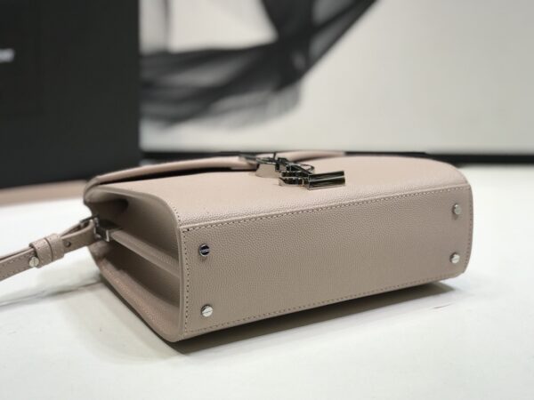 [REP 1:1] Saint Laurent Cassandra Medium Top Handle Bag Beige For Women 9.6in/24.5cm YSL