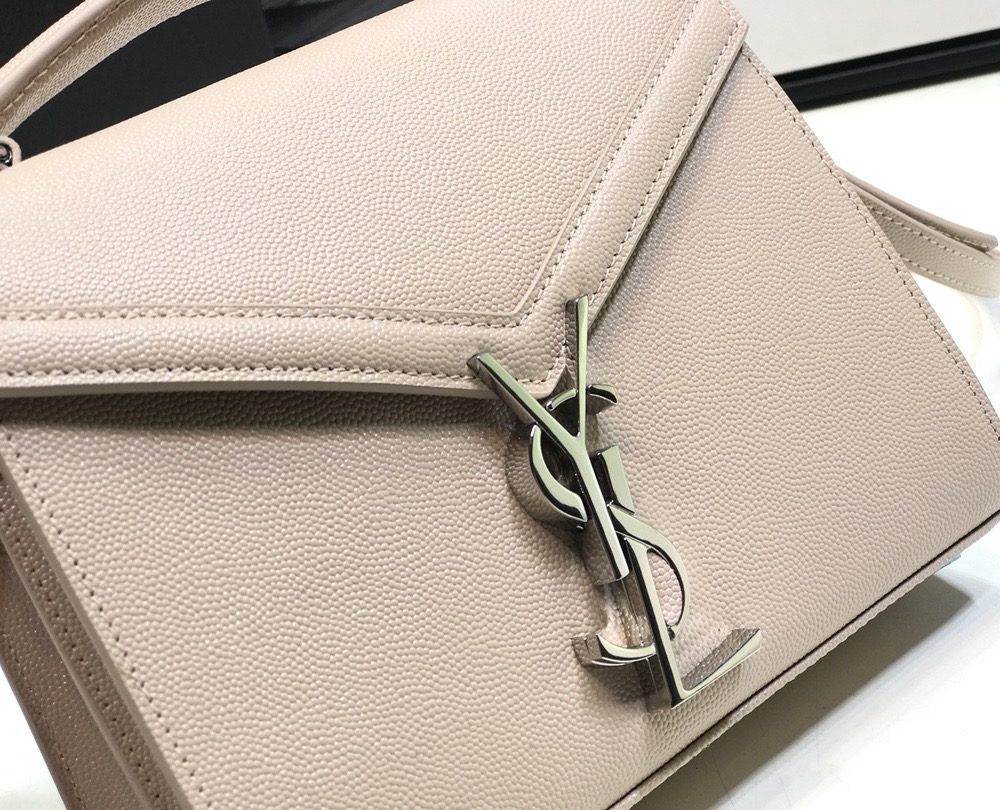 [REP 1:1] Saint Laurent Cassandra Medium Top Handle Bag Beige For Women 9.6in/24.5cm YSL
