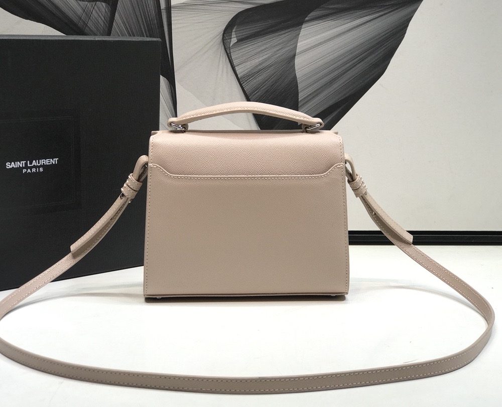 [REP 1:1] Saint Laurent Cassandra Medium Top Handle Bag Beige For Women 9.6in/24.5cm YSL