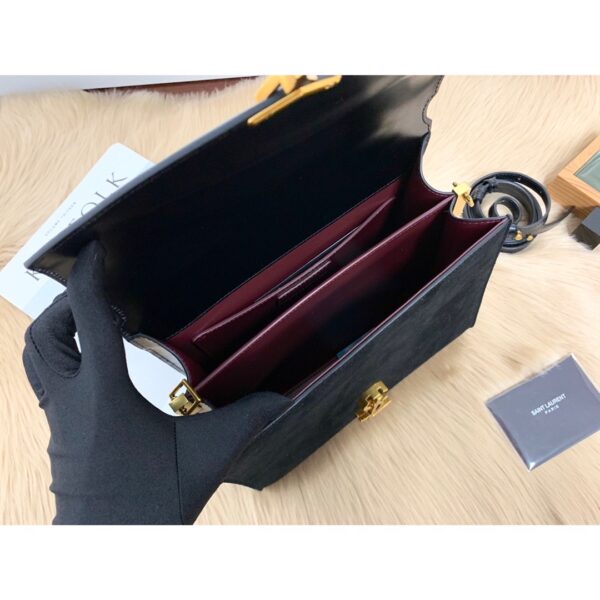 [REP 1:1] Saint Laurent Cassandra Medium Top Handle Bag In Grain Black For Women 9.6in/24.5cm YSL 623931BOW0W1000