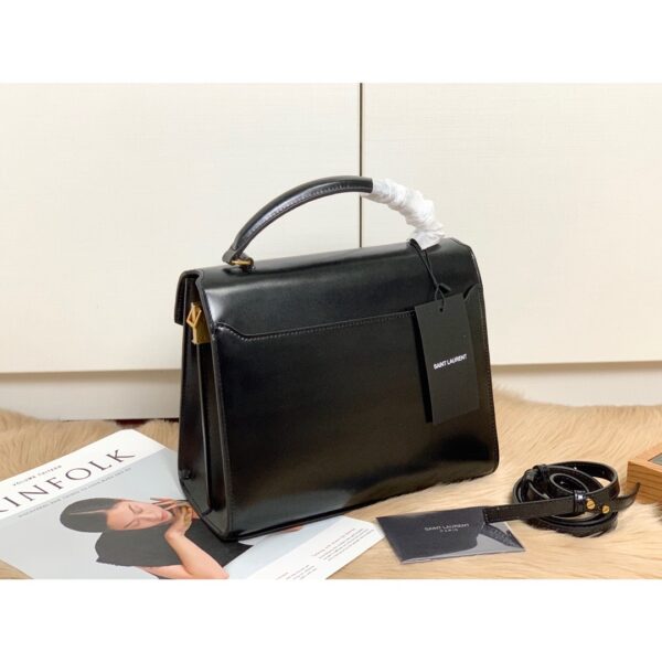 [REP 1:1] Saint Laurent Cassandra Medium Top Handle Bag In Grain Black For Women 9.6in/24.5cm YSL 623931BOW0W1000