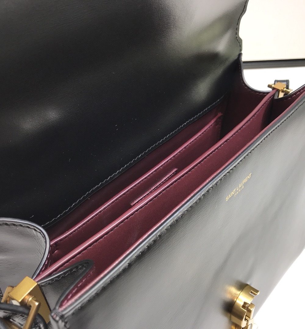 [REP 1:1] Saint Laurent Cassandra Medium Top Handle Bag In Grain Black For Women 9.6in/24.5cm YSL 623931BOW0W1000