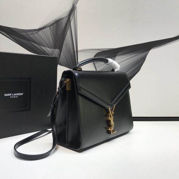 [REP 1:1] Saint Laurent Cassandra Medium Top Handle Bag In Grain Black For Women 9.6in/24.5cm YSL 623931BOW0W1000
