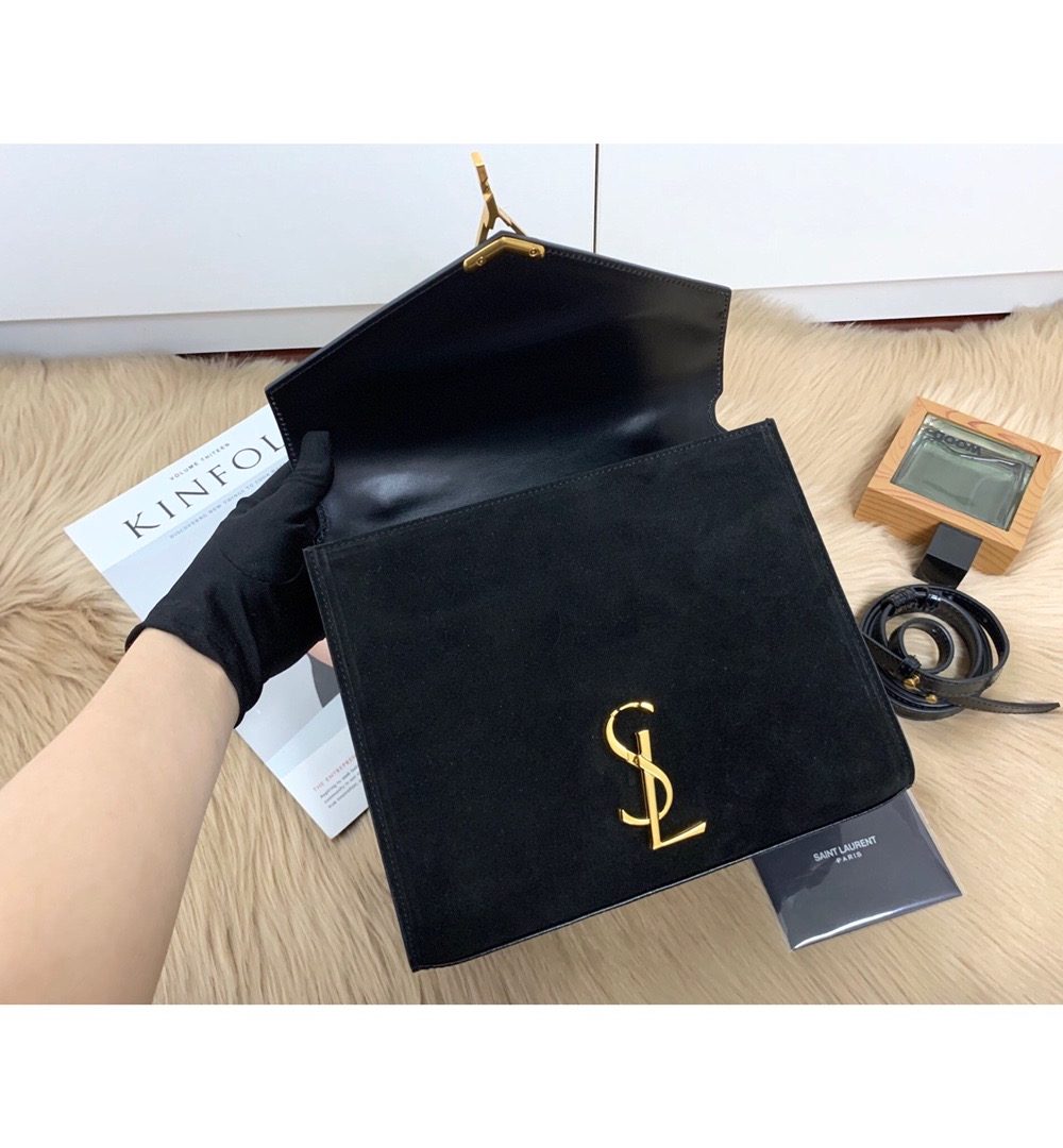 [REP 1:1] Saint Laurent Cassandra Medium Top Handle Bag In Grain Black For Women 9.6in/24.5cm YSL 623931BOW0W1000