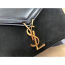 [REP 1:1] Saint Laurent Cassandra Medium Top Handle Bag In Grain Black For Women 9.6in/24.5cm YSL 623931BOW0W1000
