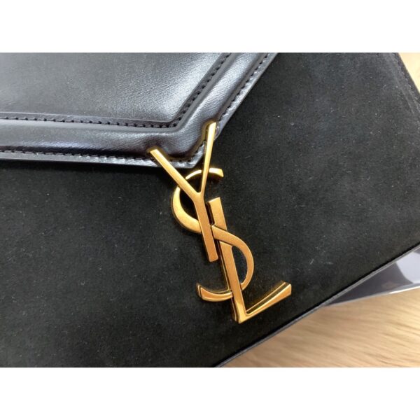 [REP 1:1] Saint Laurent Cassandra Medium Top Handle Bag In Grain Black For Women 9.6in/24.5cm YSL 623931BOW0W1000