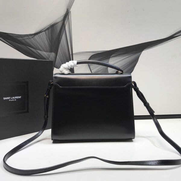 [REP 1:1] Saint Laurent Cassandra Medium Top Handle Bag In Grain Black For Women 9.6in/24.5cm YSL 623931BOW0W1000